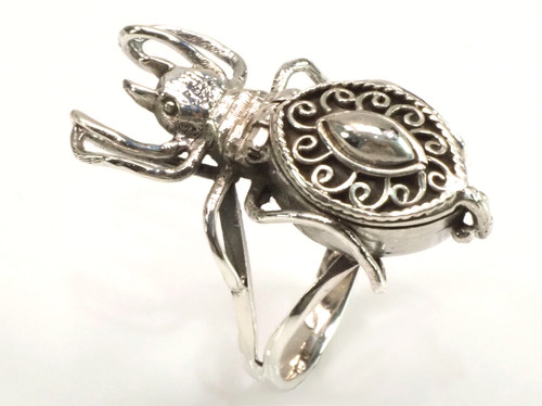Giftring ring spinne mit fach - mit,