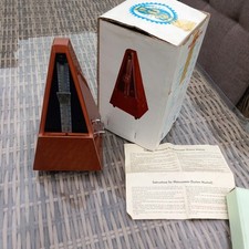 Metronom Sinfonia DDR nach Mälzel mit Glocke OVP Holz 