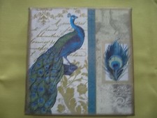Bild "Pfau" 15x15 cm Keilrahmen*Impressionen aus 1001 Nacht orientalische Pracht