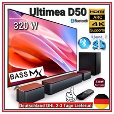 ULTIMEA Poseidon D50 Soundbar  Wireless Subwoofer 5.1, 3D Surround Sound BassMax
