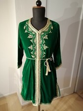 Jabador Eid Samt Taschita Kaftan Dfin Abaya Kleid Marokko Gr. XS/S