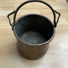 Kupfer Kessel Antiker Blumen