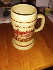 Bierkrug Magdeburg Steingut