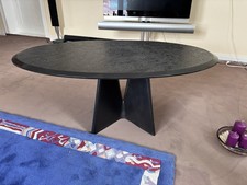 Marmor Couchtisch Oval, Schwarz