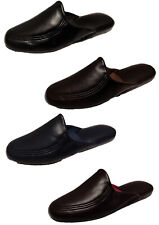 Herren Damen Pantoffeln Hausschuhe  Kunstleder abwaschbar sehr leichte Sohle Neu