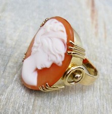 UNIKAT Muschelgemme Kamee Ring