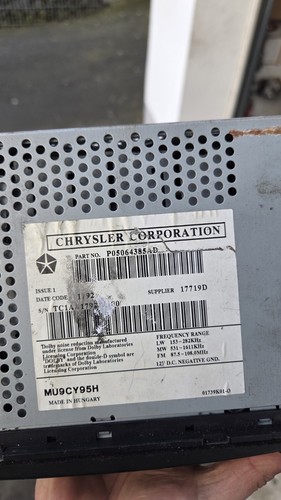 Chrysler sebring radio - jr,
