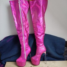 Overknees Plateau Stiefel Gr