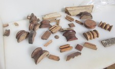 Antike geschnitzte Holzmöbel TEILE alte Giebel Säule Holz Vintage PROJEKT