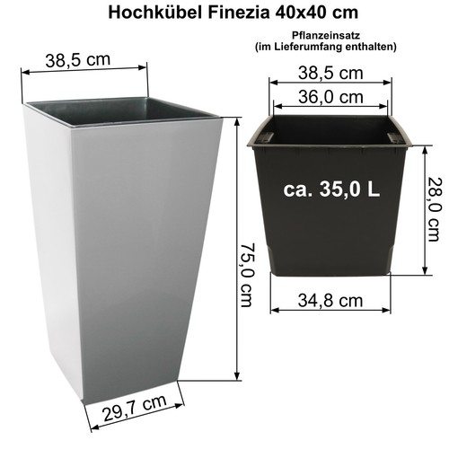 Kunststoff pflanzkübel - kunststoff,