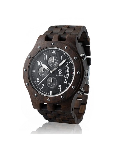 Holzuhr armbanduhr chronograph - armbanduhr,