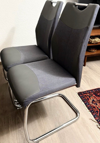 Esszimmerstuhl modern grau - 2x,