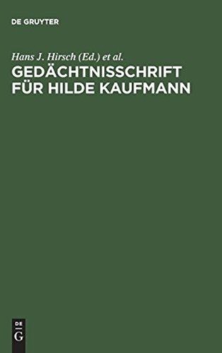 Hirsch gedchtnisschrift fr - gedchtnisschrift,