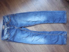 SOCCX DNM W30 L32 Damen Stretch Denim Jeans blau