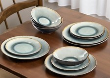 Tafelservice Liane 12- tlg Steinzeug grau mit Farbverlauf Geschirr