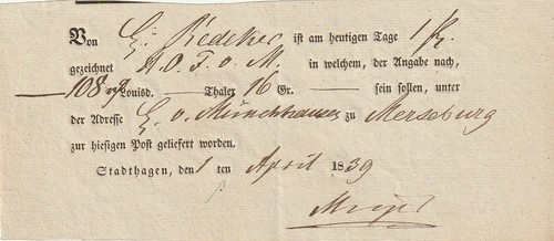 Thurn taxis fahrpost - thurn, &