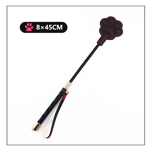 45cm leder peitsche schwarz - 45cm,