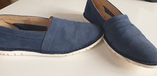 Herrenschuhe; Mokassins blaues Wildleder Gr. 46 von G.K,Mayer