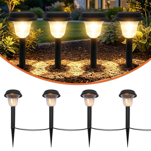 Led wege leuchte - schwarz, 4er