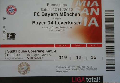 Ticket bundesliga 2011 fc - ticket, 2011/12