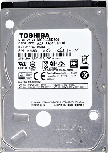 Toshiba 2tb interne hdd - interne,