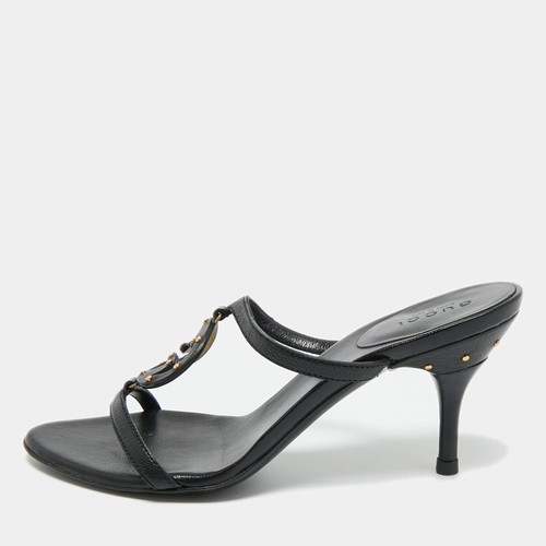 Gucci sandalen schwarz leder - schwarz,