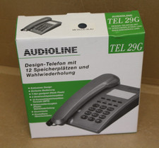 AUDIOLINE TEL 29 G  Metallic Blau Schnur-Komforttelefon Tastentelefon Hörer