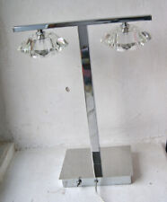 Tischlampe, Wofi ,Megan, Chrom,Glaskristall, Halogen 2x20Watt