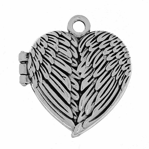 Antiksilber medaillon herz mit - antiksilber,