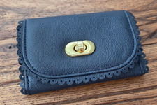 Kania Weiden Damen Geldbörse Portemonnaie blau gold – Lederoptik NEU & UNBENUTZT