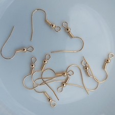 40-100 Stk. Ohrhaken gold