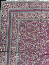 Tischdecke 140x 180 Baumwolle indisch rot rötlich Druckdecke 