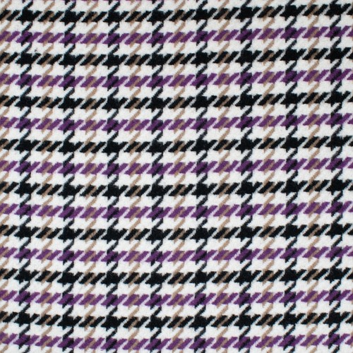 Tweed stoff hahnentritt lila - stoff,