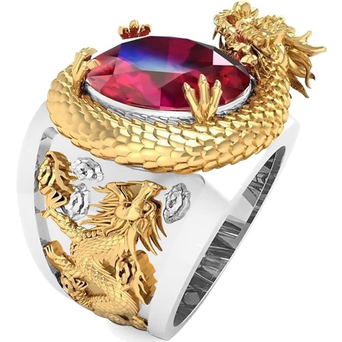 Unisex ring drache - unisex,