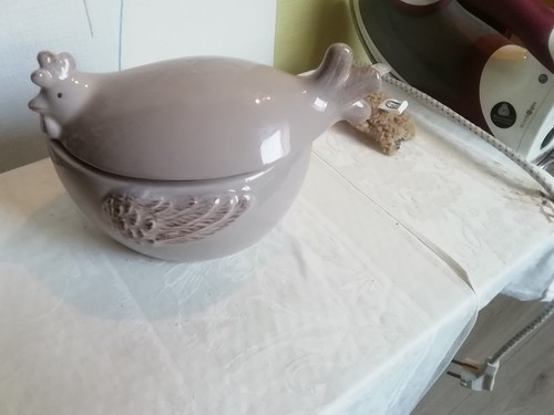 Keramik henne schüssel deko - keramik,