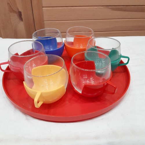 Buntes teeservice grog gläser - grog,