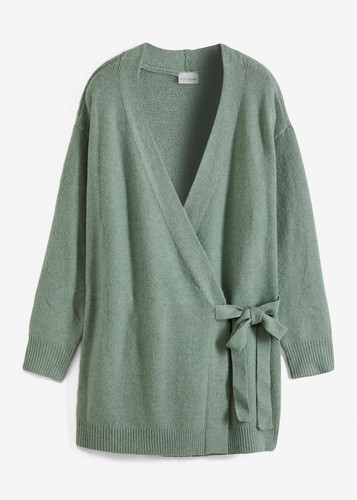 Neu wickel longstrickjacke - wickel-longstrickjacke, gr