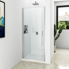 Nischentür Duschtür 6mm Dusche Duschabtrennung Nano ESG Drehtür/Falttür 195mm