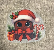 Bügelbild - Weihnachten Schokolade  - ca. 8x9 cm DTF-Transferdruck - Bügelmotiv