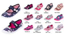 Viggami Mädchen Hausschuhe mit Klettverschluss Sara Gr. 26 - 36 Lederinnensohle