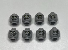 8x Baustein Zombie Köpfe
