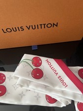 [New] Louis Vuitton × Takashi Murakami Bandeau Cherry Blossom Silk Scarf M9