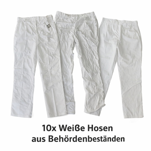 10x weiße arbeitshosen - 10x,
