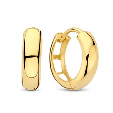 Hinged Hoop Earrings 13mm Gold