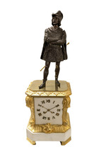 Pendule Kaminuhr feuervergoldete Bronze, Renaissance Edelman von Pons um 1835