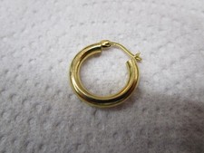 EINZEL 333 Gelbgold  CREOLE Ohrring  rund  - 14mm Innendurchm. - 0,7 Gramm
