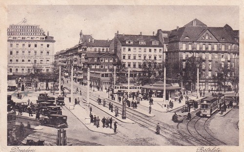 Dresden postplatz blick in - dresden,