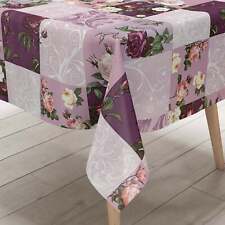 Wachstuch Tischdecke K227C lila Rosen Ornamente Patchwork eckig rund oval