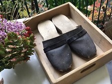 antike Holz- Leder- Bauern-