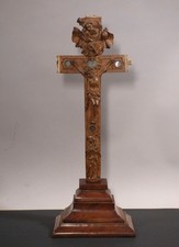 nm2/1  altes Reliquienkreuz  Kruzifix  19. Jahrhundert